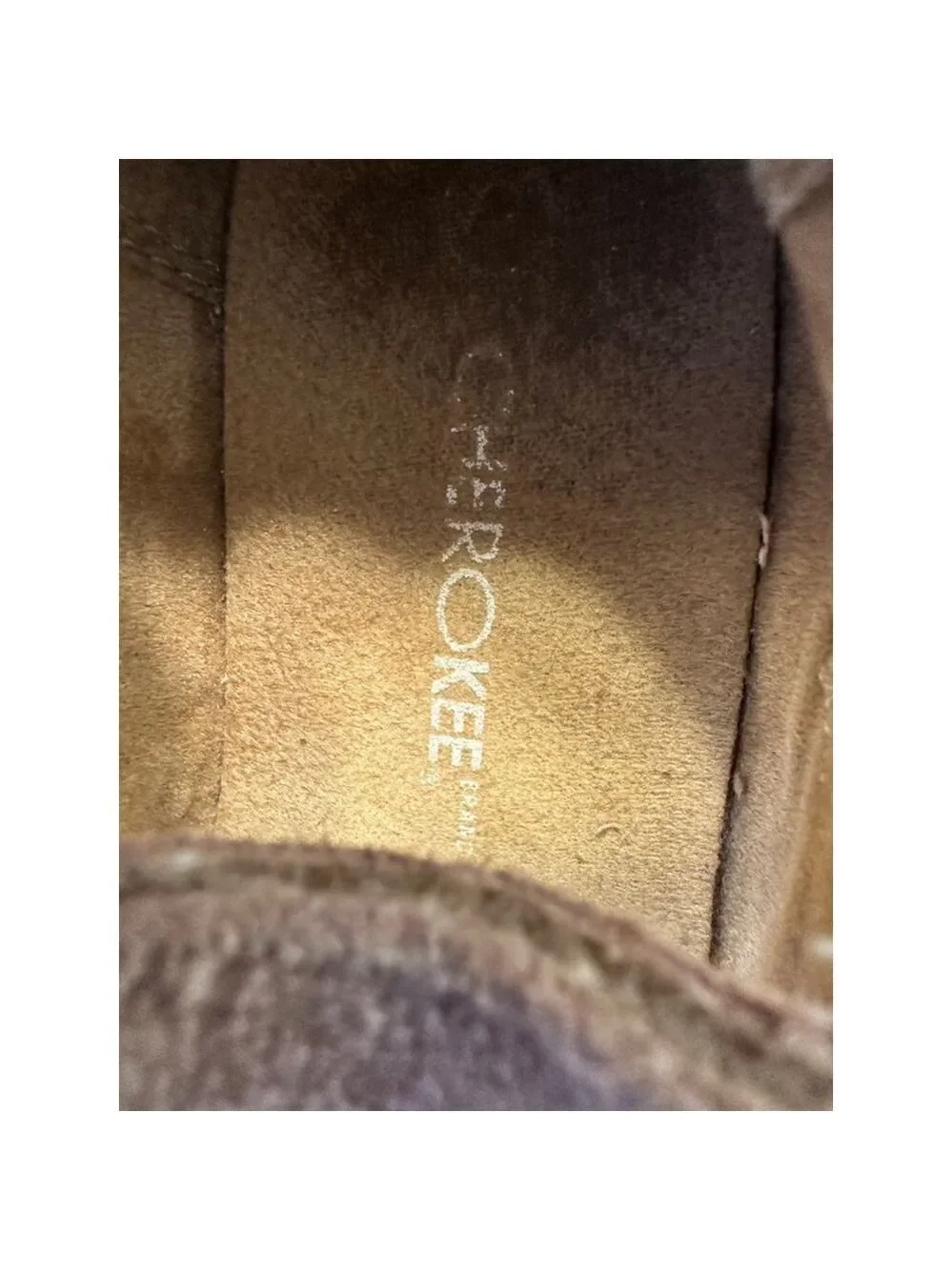 Cherokee Beige Suede Mary Jane Dress Shoes Size 9 Toddler Girls